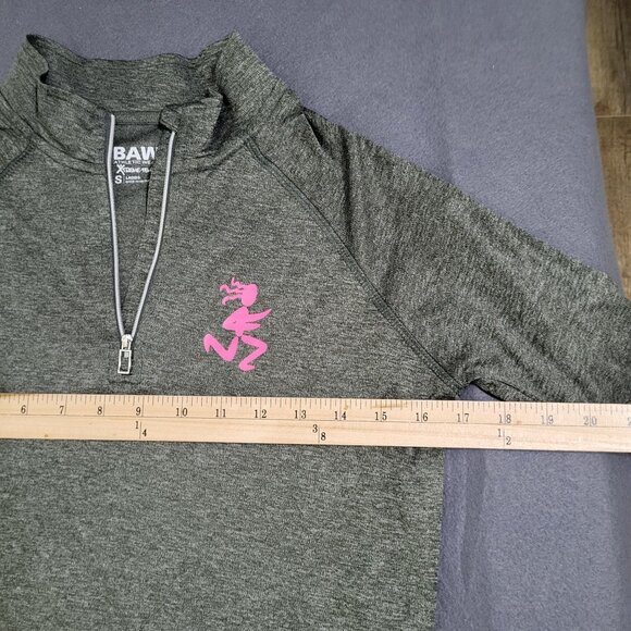 BAW Athletic Running 1/4 Zip Long Sleeve Shirt Top Women's SZ Small Gray XT425H - Picture 7 of 9